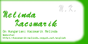 melinda kacsmarik business card